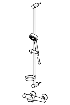 Hansa HA Bade und Brause mit Wandst.garnitur HANSAUNITA 4837 3-strahlig chr, DN 15 Bild 7
