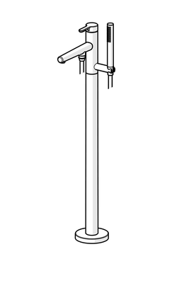 Hansa HA EHM Badebatt. bodenst. HANSADESIGNO Style 5327 3-strahlig Ausld. 209 mm, DN 15, Farbe chrom Bild 7