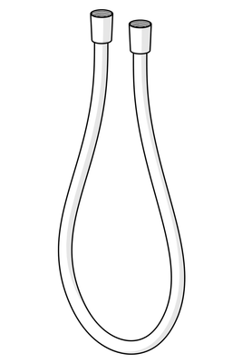 Hansa Brauseschlauch Silverjet, 1/, 2" x 1 / 2", 125 cm, verchromt, 1250 mm, Farbe chrom Bild 6