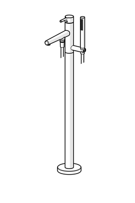 Hansa HA EHM Badebatt. bodenst. HANSAVANTIS Style 5483 Ausld. 209 mm chr, Farbe chrom Bild 7