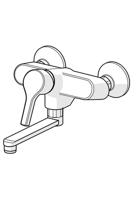 Hansa HA EHM Waschtisch- und Küchenarm. HANSAPALENO 5638 Ausld. 242 mm chr, DN 15, Farbe chrom Bild 7