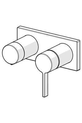 Hansa HA EHM FM-Set für Wafü / Br. HANSALOFT 5764 Ros. eckig 4.0 Plattform chr, Farbe chrom Bild 8