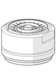 Hansa Luftsprudler M, 24 x 1 mm, Farbe weiß Bild 2