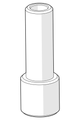 Hansa Anschlussnippel M,5xG1 / 2, SW 8, 15 x 1 mm Bild 2