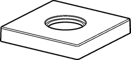 Hansa Rosette zu Unterputz-Ventil HANSADESIGNO, 75 x 75 mm, Farbe silberfarben Bild 2