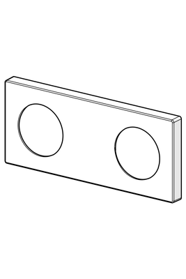 Hansa Deckplatte, für HANSAMATRIX Fertigmontageset WAFÜ / Brause, 175 x 75 mm, Farbe silberfarben Bild 2