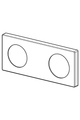 Hansa Deckplatte, 175 x 75 mm, Farbe silberfarben Bild 2