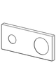 Hansa Hansamatrix Deckplatte, 175 x 75 mm, Farbe silberfarben Bild 2