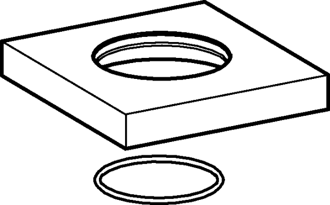 Hansa Rosette eckig, 75 x 75 mm, Farbe silberfarben Bild 2