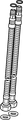Hansa Anschlussschlauch M8 x 1xG3 / 8, Länge 430 mm Bild 2