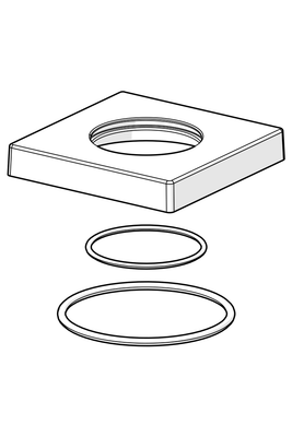Hansa Rosette, 75 x 75 mm, chrom Bild 2