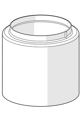 Hansa Abdeckhülse, Farbe silberfarben Bild 2
