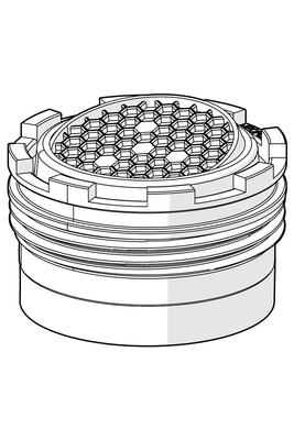 Hansa Luftsprudler ohne Mundstück, M18.5 x 1, AG, 25.2 l/min. bei 3 bar Bild 2