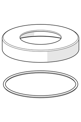 Hansa Deckplatte chrom d 72 mm, Farbe silberfarben Bild 2