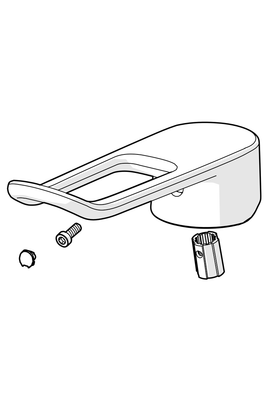 Hansa HA Langer Hebel HANSACLINICA Bügelh. Bedienhebel lang L=162 chr Bild 4