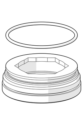Hansa Montagering, für Luftsprudler, Anschlussgrösse M24 x 1, SW17, (2019-) Bild 2