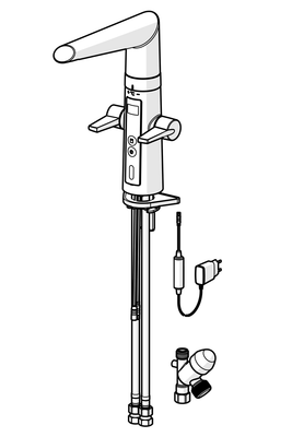 Hansa HA Küchenarm. mit Spülm.ventil HANSAFIT 6524 230/5 V Ausld. 193 mm chr, DN 15, Farbe chrom Bild 7