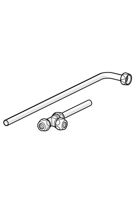 Hansa Minimat Rohr-Anschlussgarnitur zu HMINISTV, 3/8", Länge:, 300 mm, Farbe silberfarben Bild 6