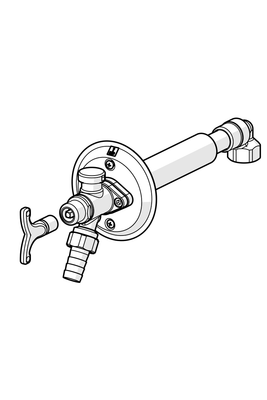 Hansa HA Gartenventil 6950 mit Sicherungseinr. chr, DN 15 Bild 7