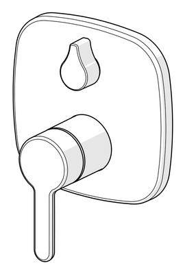 Hansa Funktionseinheit BLUEBOX Hansadesigno Style, für Einhand-UP-Wannenbatt, Farbe chrom Bild 7