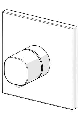 Hansa Funktionseinheit BLUEBOX Hansaliving für UP-Zentralthermostat, 150 x 150 mm, Farbe chrom Bild 7