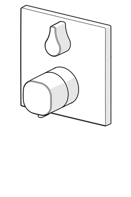 Hansa Funktionseinheit BLUEBOX Hansaliving für UP-Wannanthermostat, mit IS, 150 x 150 mm, Farbe chrom Bild 7