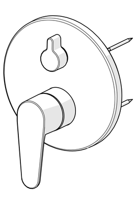 Hansa HA EHM FM-Set für Wafü / Br. HANSAVANTIS 8260 Ros. rund mit Sicherungseinr. chr, Farbe chrom Bild 7