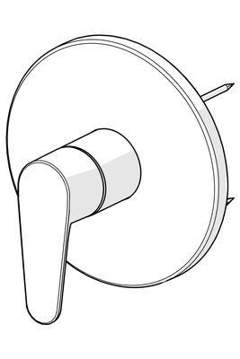 Hansa Farbset, für Einhand-Unterputz-Brausebatterie Hansavantis, verchromt, Farbe chrom Bild 7