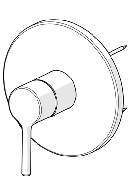 Hansa Farbset, für Einhand-Unterputz-Brausebatterie Hansavantis, Pinhebel, verchromt, Farbe chrom Bild 8