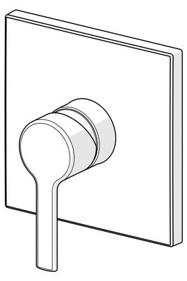 Hansa Funktionseinheit BLUEBOX Hansaronda für Einhand-Unterputz-Brausebatterie, 150 x 150 mm, Farbe chrom Bild 7