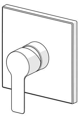 Hansa Funktionseinheit BLUEBOX Hansaligna für Einhand-Unterputz-Brausebatterie, 150 x 150 mm, Farbe chrom Bild 7