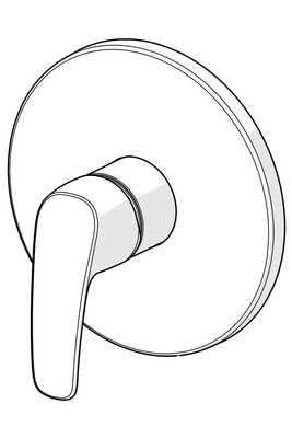 Hansa Funktionseinheit Hansapinto, mit Hebel, für Einhand-Unterputz-Brausebatterie, 170 mm, Farbe chrom Bild 7