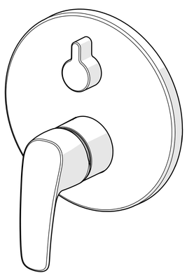 Hansa Funktionseinheit Hansapinto, mit Hebel, f EH-UP-Wannenbatt, mit Sicherungse, chr, 170 mm, Farbe chrom Bild 7