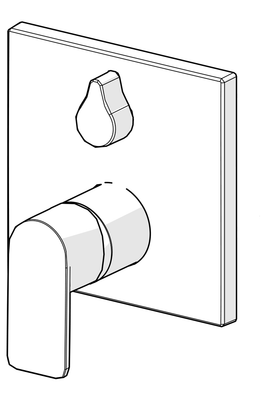 Hansa Funktionseinheit BLUEBOX Hansastela für Einhand-Unterputz-Badebatterie, 150 x 150 mm, Farbe chrom Bild 7