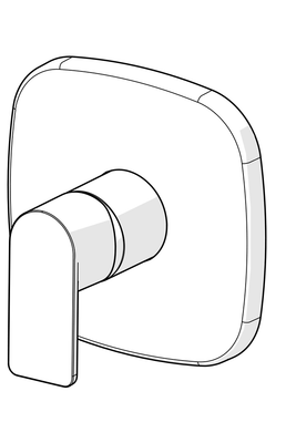 Hansa Funktionseinheit BLUEBOX Hansastela für Einhand-Unterputz-Brausebatterie, 154 x 154 mm, Farbe chrom Bild 7