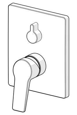 Hansa Funktionseinheit BLUEBOX Hansatwist für Einhand-Unterputz-Badebatterie, 185 x 150 mm, Farbe chrom Bild 7