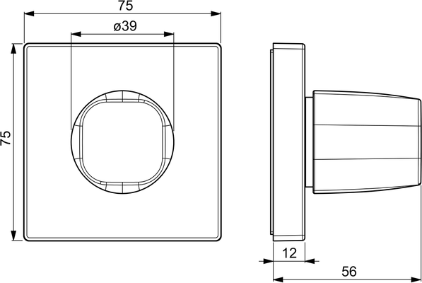Hansa HA FM-Set HANSALIVING 0228 Ros. eckig chr, 75 x 75 x 56 mm, Farbe chrom Bild 4