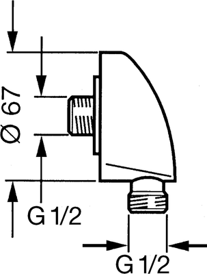 Hansa Wandanschlussbogen Hansajet, eigensicher, Farbe chrom Bild 5