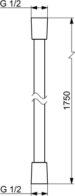 Hansa Brauseschlauch L=1750, Farbe schwarz Bild 4