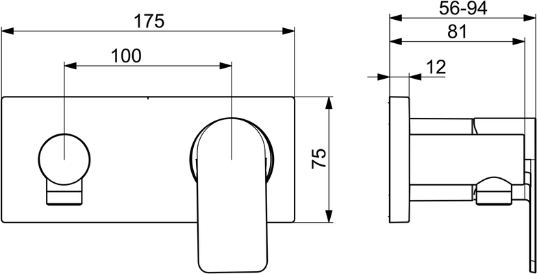 Hansa HA EHM FM-Set für Brausebatt. HANSASTELA 4456 Ros. eckig chr, Farbe chrom Bild 4
