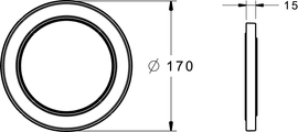 Hansa Bluebox Rosettenverlaengerung 15 mm, Durchmesser: 170 mm Bild 2