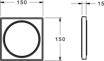Hansa Bluebox Rosettenverlaengerung 15 mm, 150 x 150 mm Bild 2