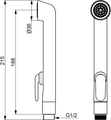 Hansa Handbrause Bidetta, für Waschtischarmatur, 1/2", WW-Versorg.max.+95°C, Farbe weiß Bild 3