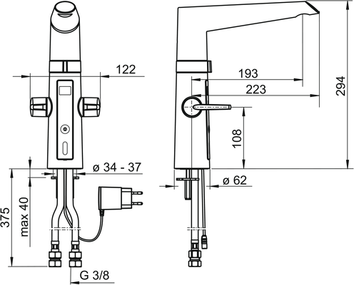 Hansa HA Küchenarm. HANSAFIT 6523 230/5 V Ausld. 193 mm chr, DN 15, Farbe chrom Bild 6