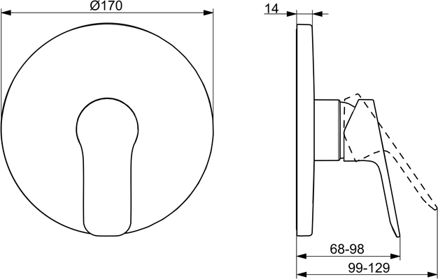 Hansa HA EHM FM-Set für Brausebatt. HANSABASIC 8056 Ros. rund chr, Farbe chrom Bild 4