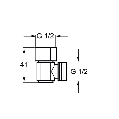 Hansa Brauseschlauch Entleerungsventil 1/2", verchromt, Farbe chrom Bild 4