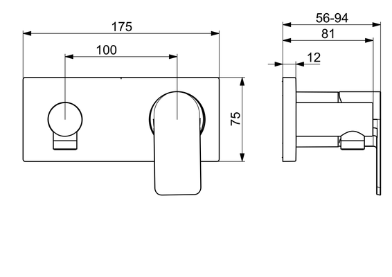 Hansa HA EHM FM-Set für Brausebatt. HANSASTELA 4456 Ros. eckig chr, Farbe chrom Bild 5