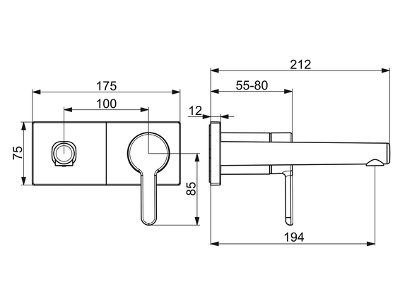 Hansa HA EHM FM-Set für WT-Batt. HANSADESIGNO Style 5109 Ros. eckig Ausld. 194 mm, DN 15, Farbe chrom Bild 6