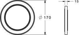 Hansa Bluebox Rosettenverlaengerung 15 mm, Durchmesser: 170 mm Bild 3