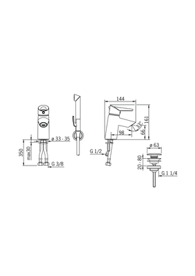 Hansa HA EHM WT-Batt. HANSAFIT 6507 Ausld. 98 mm chr, DN 15, Farbe chrom Bild 6